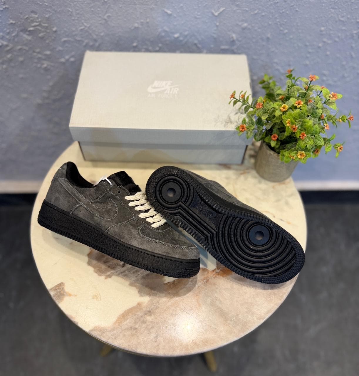 Nike Air Force Charcoal Grey view 2