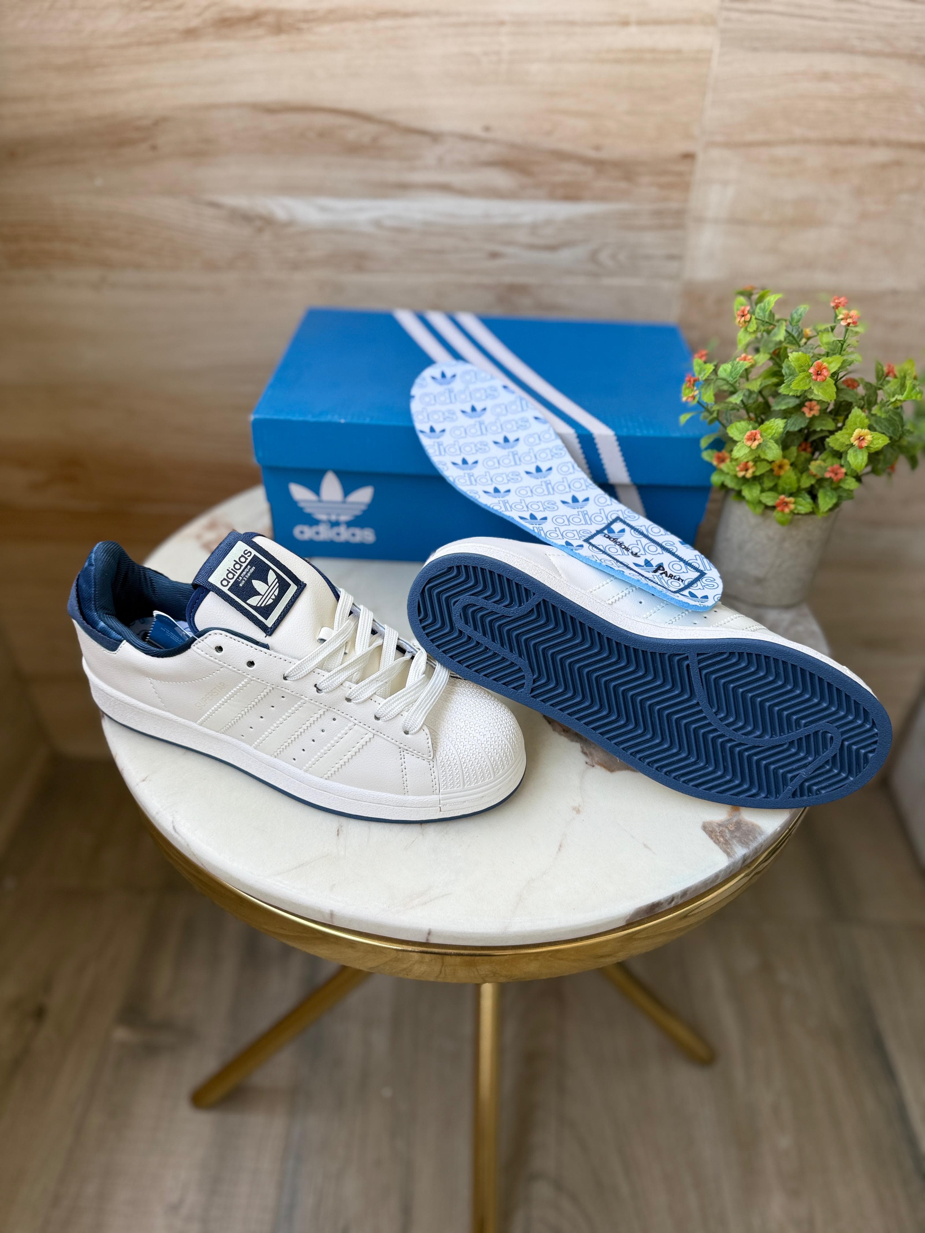 Adidas Superstar White & Navy