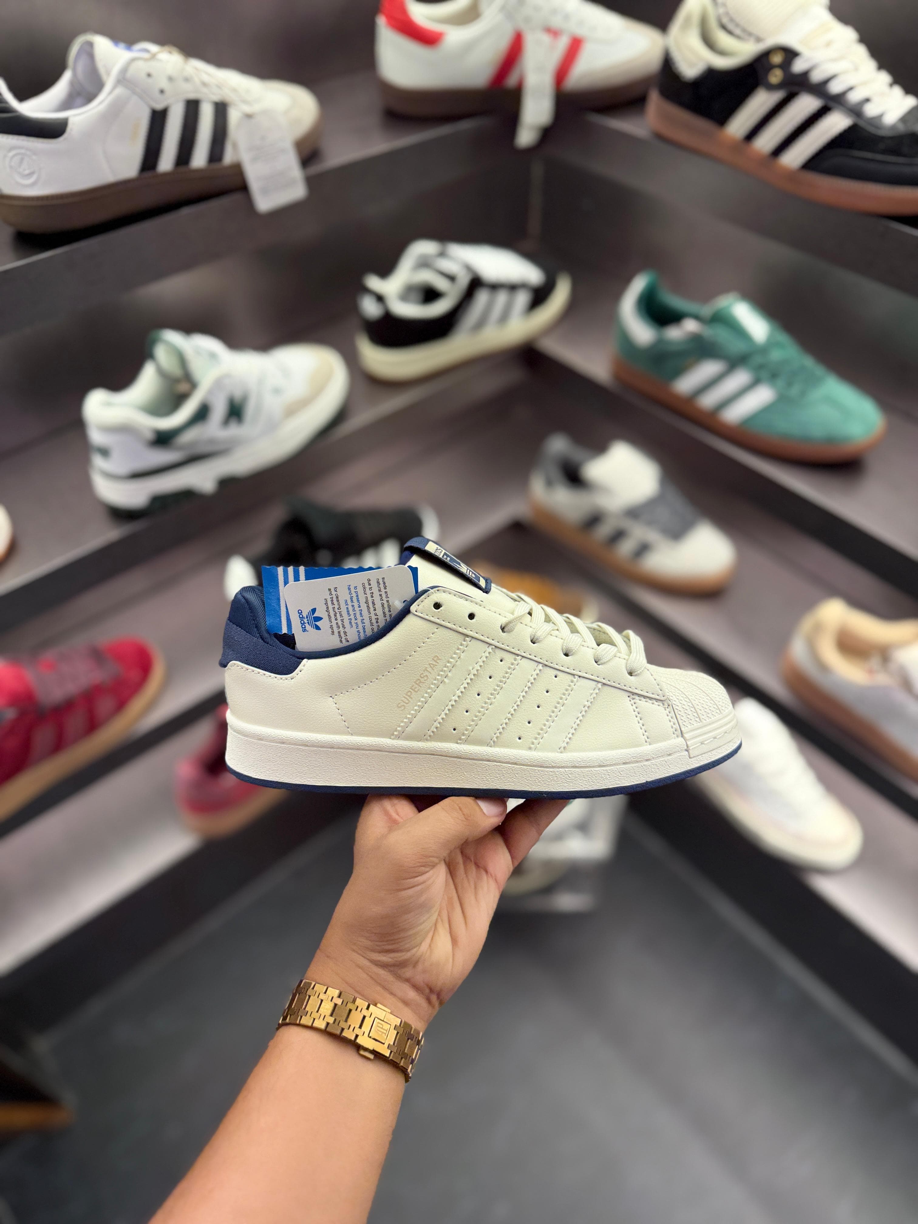 Adidas Superstar White & Navy view 2