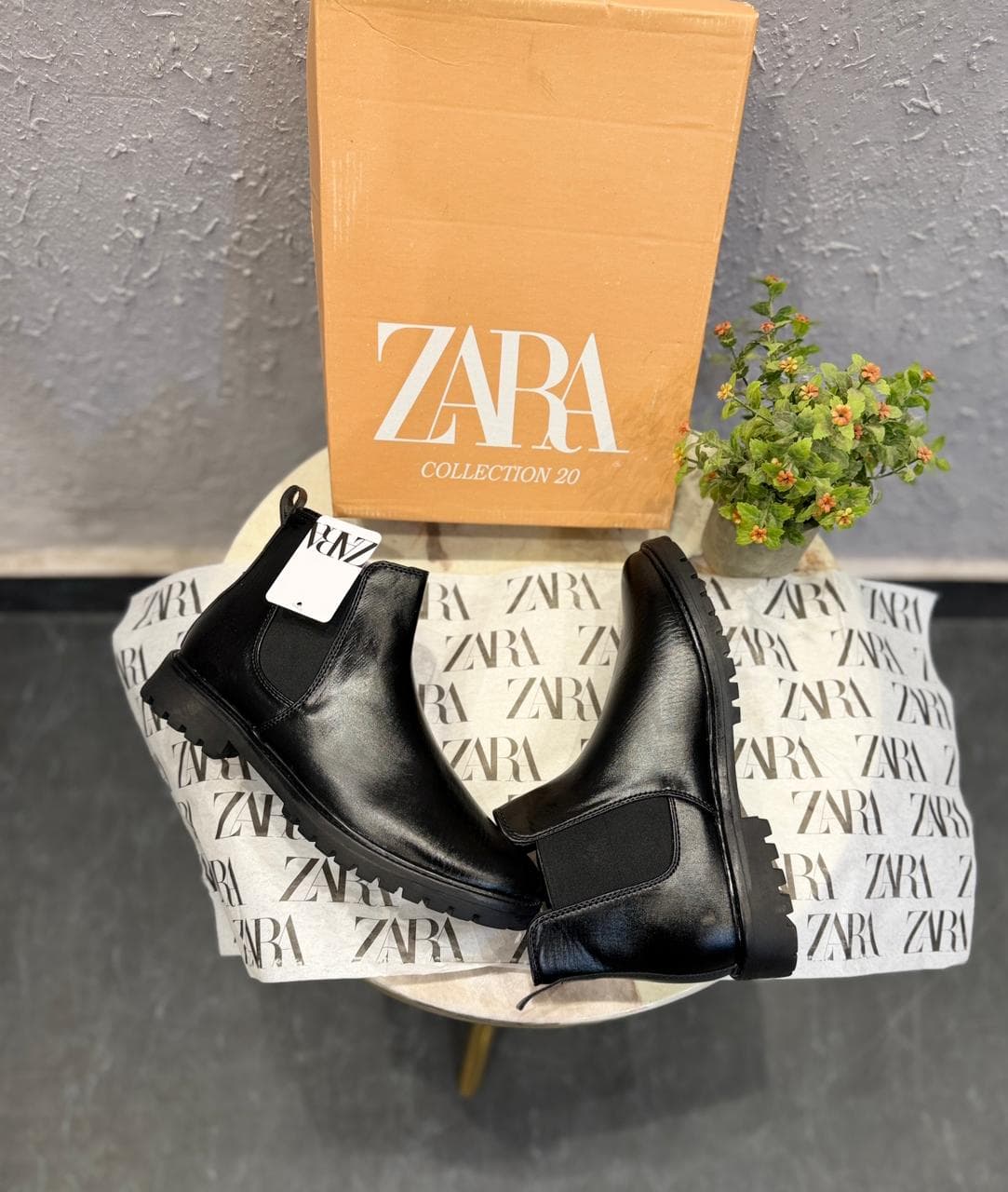 Zara Black Chelsea Boots
