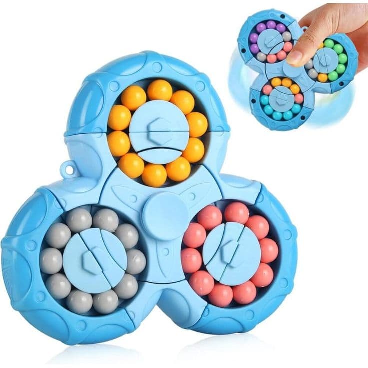 3-in-1 Rotating Magic Bean Puzzle & Fidget Spinner view 2