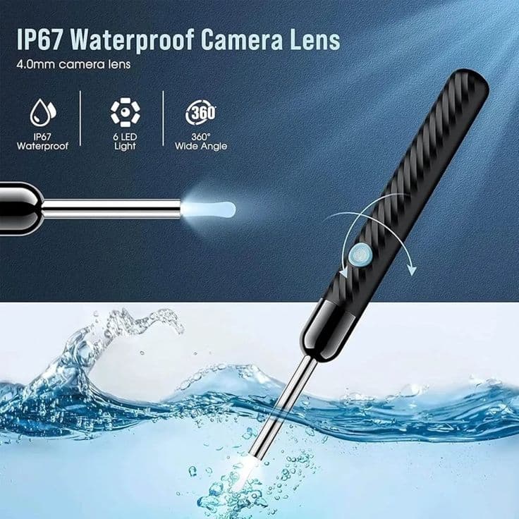 Smart HD Visual Ear Wax Removal Tool – 1080P Wireless Endoscope with 6 LED Lights