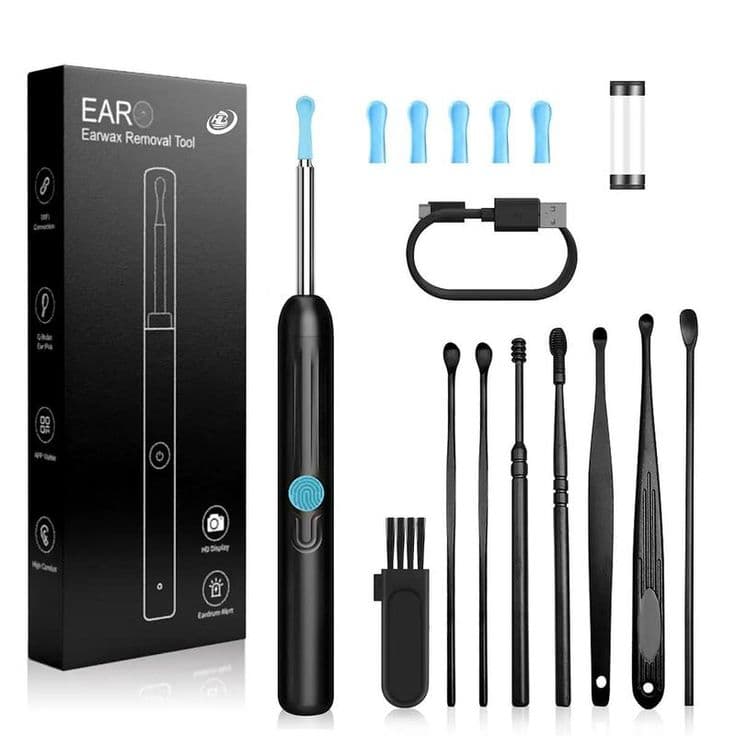 Smart HD Visual Ear Wax Removal Tool – 1080P Wireless Endoscope with 6 LED Lights view 3