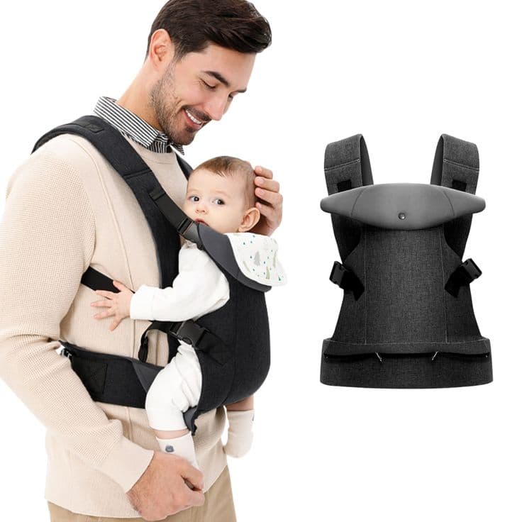 4-in-1 Ergonomic Baby Carrier – Convertible All-Position Infant to Toddler Wrap view 3