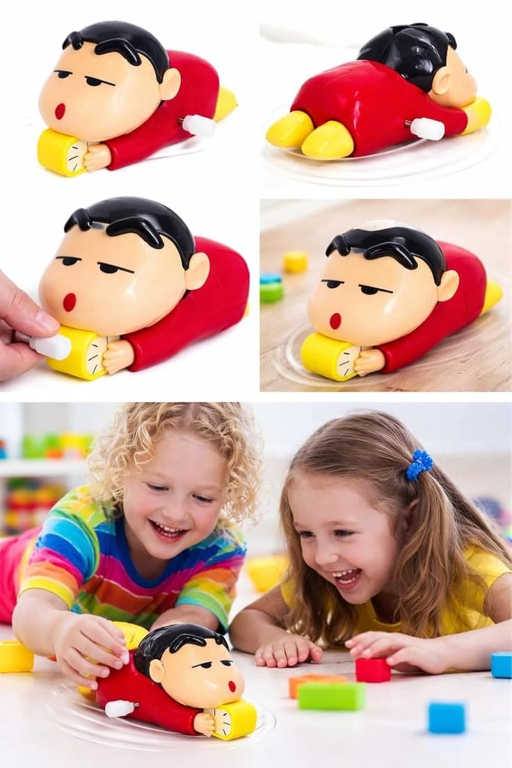 Shin-chan Animated Wind-Up Toy – Fun Crawling Action Figure view 2
