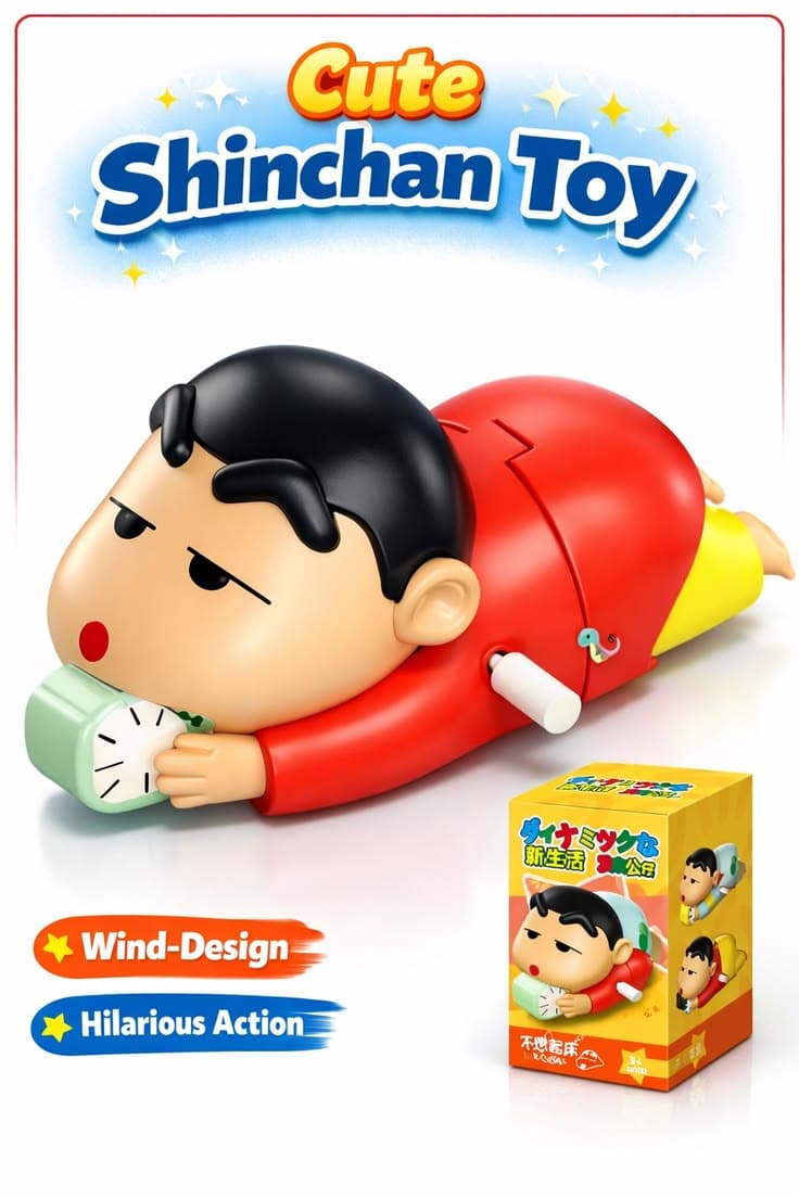 Shin-chan Animated Wind-Up Toy – Fun Crawling Action Figure view 3