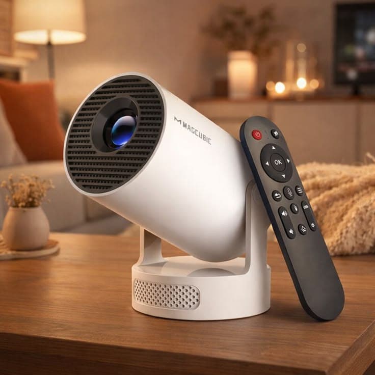 Smart Portable Projector – 4K Support, Android 11 & 180° Rotatable Design view 3