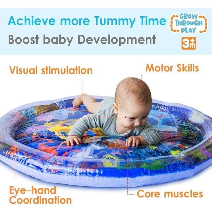 Inflatable Tummy Time Water Mat – Sensory Stimulation & Motor Skills Development Toy for Infants view 1
