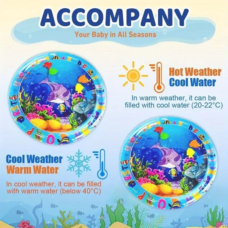 Inflatable Tummy Time Water Mat – Sensory Stimulation & Motor Skills Development Toy for Infants view 3