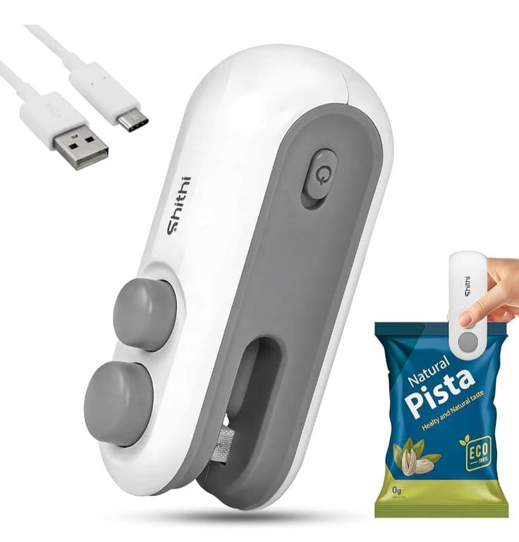 2-in-1 Mini Bag Sealer & Cutter – Portable USB Rechargeable Heat Sealer for Food Storage view 1