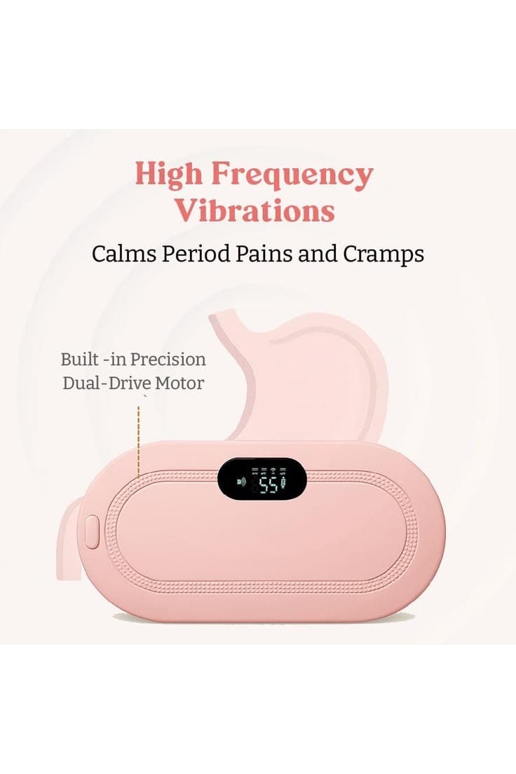 Intelligent Warm Palace Belt – Cordless Heating Pad with 3 Heat Levels & 4 Vibration Massage Modes view 1