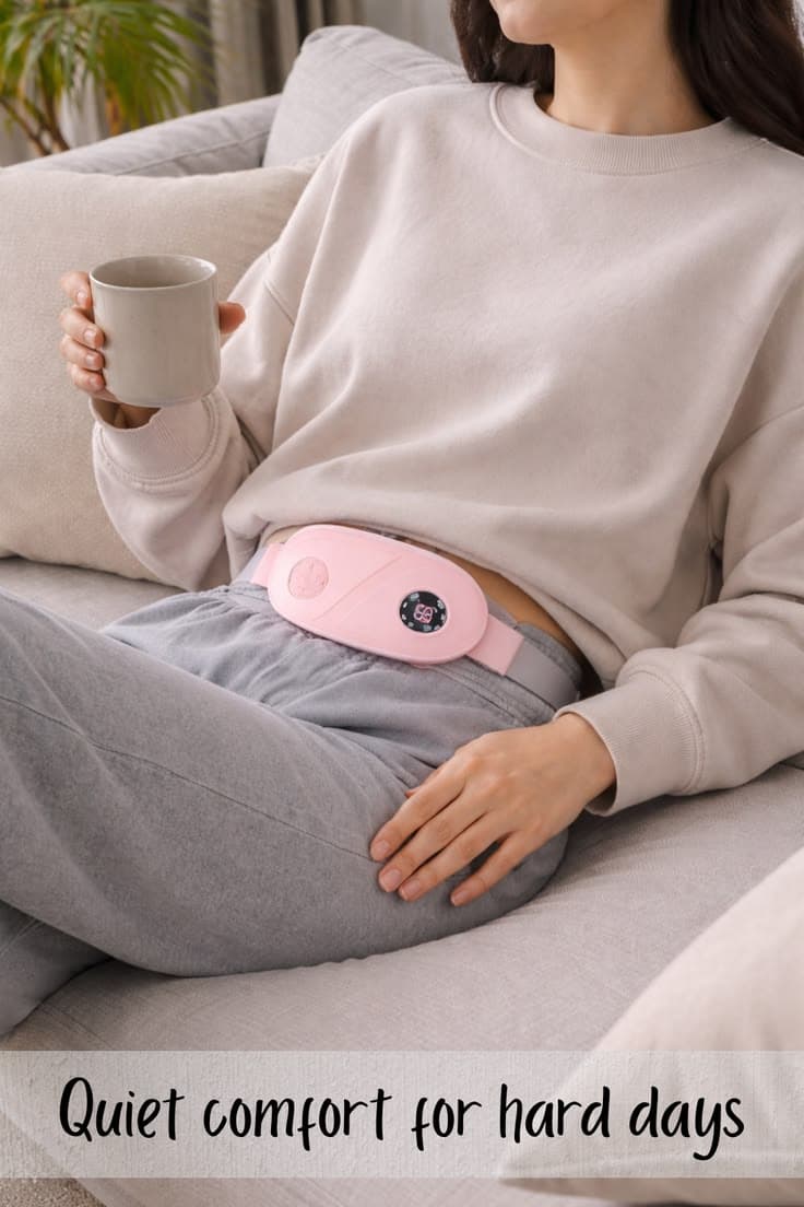 Intelligent Warm Palace Belt – Cordless Heating Pad with 3 Heat Levels & 4 Vibration Massage Modes view 2